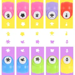 10 Pieces Craft Hole Punch Shapes Set,Shape Hole Punchers for Kids Great for School Crafting, Fun Projects and School Supplies with Bird, Bee, 4-Leaf Clove, Rose, Butterfly, etc