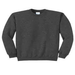 Port & Company&reg; Core Fleece Crewneck Long Sleeve Sweatshirt Dark Heather Grey