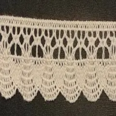 5/8" Cotton Cluny Lace Trimming - 18 Continuous Yards - MADE IN USA! Natural