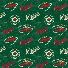 NHL Licensed Minnesota Wild 1199-WLD Cotton Fabric by the Yard