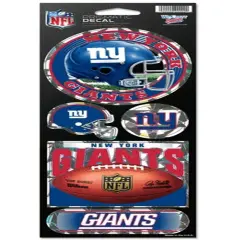 Wincraft NFL New York Giants Prismatic Stickers, Team Color, One Size