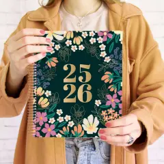 bloom daily planners 2025-26 Academic Planner Vision Planner, 7.5" x 9", Blooming Wildly