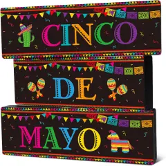 3 Pcs Mexican Fiesta Party Decorations Wooden Cinco De Mayo Centerpieces Sombrero Llama Maracas Table Signs Wood Taco Parties Tiered Tray Decor for Fiesta Taco Bar Mexican Decor