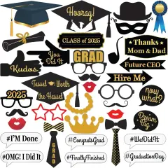 Pack of 40 Graduation Photo Booth Props