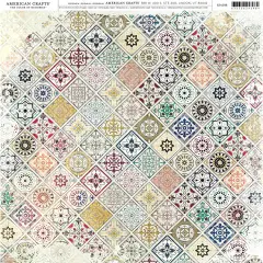 American Crafts Patterned Single-Sided Cardstock 12"X12"