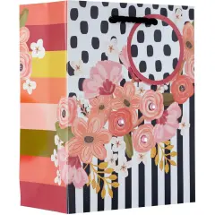 Pack/6: Floral Delight Gift Bag - 6 x 3 x 7-1/2"