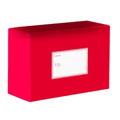 Pack/6: Red Theme Mailing Box - 12 x 6 x 9"