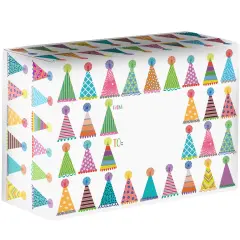 Pack/6: Party Hats Theme Mailing Box - 9-1/2 x 4 x 6-1/2"