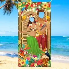 Hawaiian Photo Banner, Hawaiian Luau Photo Booth Props