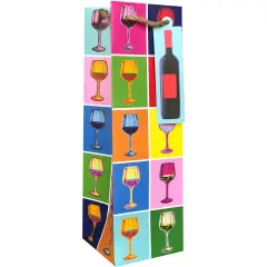 Pack/6: Wine Glasses Wine Bag - 4-1/2 x 4-1/2 x 14"