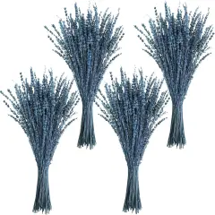 Dried Lavender Flowers, 16" Dried Lavender Bundles Dried Blue Flowers Preserved Lavender Stems Bouquet for Shower Weeding Home Fragrance Vase Crafts Decor, 200g(7.05oz)