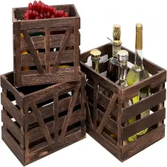 Set of 3 Storage Crate Decorative Wood Crates