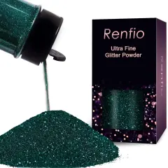 Ultra Fine Glitter Powder Metallic Resin Glitter 2.11 Oz (60g) PET Flakes Crafts Sequins 1/128" 0.008" 0.2mm Epoxy Chips Flakes for Tumblers Slime Christmas Decoration - Dark