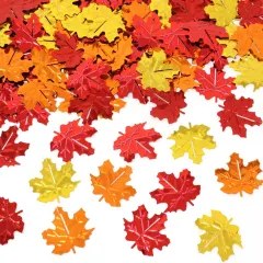 60g Fall Maple Leaf Confetti, Autumn Table Scatter Confetti, Sequins Sprinkle Confetti, Party Decoration Confetti, for Wedding, Birthday, Baby Shower, Halloween, Thanksgiving, Photoshoot, etc