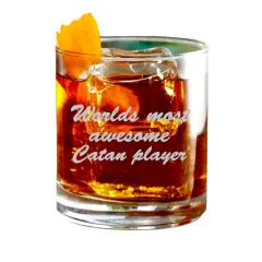 Rocks Glass - Worlds most awesome Catan Player - Double Old Fashioned
