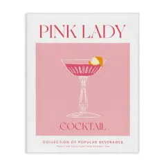 Stupell Industries Minimal Pink Lady Canvas By Lettered and Lined