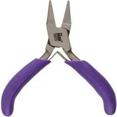 The Beadsmith Mini Series Chain Nose Plier &ndash; Create Loops and Bends in Wire and Metal, Purple Comfort Grip Handle, Single Leaf Spring, Polished Steel Head &ndash; Tools for Jewelry Making