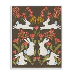 Stupell Industries Wild Spring Blooms & Rabbits Framed Giclee By Regina Moore