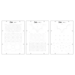 Sizzix Clear stamp Set 18/Pkg W/ Stencils 3/PKg By Vic Von S-Geometric