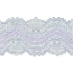 5 Yards of Cora 2 1/4"Stretch Raschel Lace Trim | 5 yard cut Lavender