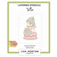 Lisa Horton Crafts A6 Layering Stencil-Tiered Cake