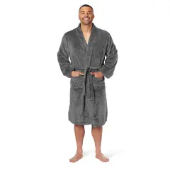 Northwest Silk Touch L/XL Robe Lava Smoke 26&times;47 Inches