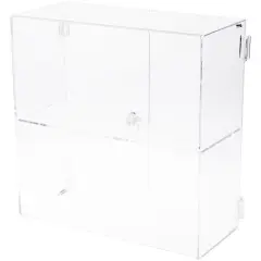 Plymor Clear Acrylic Rectangular Locking Display Case, 1 Shelf