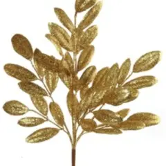 20" Glitter Magnolia Leaf Spray - Set of 2, Elegant Holiday Accents, Ideal for Christmas Decor & Floral Arrangements - Perfect for Home, Office - 2024 Christmas Collection, Floral Home by Artificial Flowers