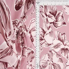 Cey Floral Woven Fabric 100% Polyester, 58/59" Wide for Home & Apparel MAUVE