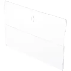 Plymor Clear Acrylic Top-Fold Literature Sign Holder Frame (Wall Mount), 9" W x 6" H