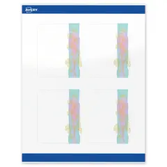 Avery Printable Rectangle Labels with Sure Feed Technology, Pre-Printed Floral Design, Glossy White, 4" x 3-1/3", Laser & Inkjet Compatible, 40 Total, Great for Branding, Marketing, and Events