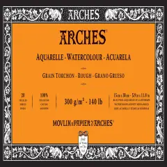 Arches Aquarelle Rough Watercolor Block 5.9"X11.8"- 140lb, 20 Sheets