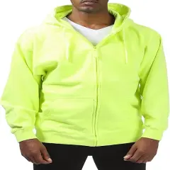 Men's Comfort Full Zip Hood | RADYAN&reg; SAFETY GREEN