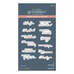 Spellbinders BetterPress Press Plate & Die Set-Cheers Sentiments