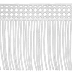 5 yards of Checkered LaceFringe | 5 yard cut White