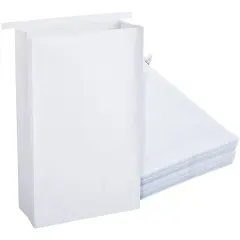 50-Pack Disposable Barf Bags for Car and Travel - Paper Vomit Bags for Motion Sickness, Hangovers, Illness for Adult and Children (White, 6x2.6x9.7 in)