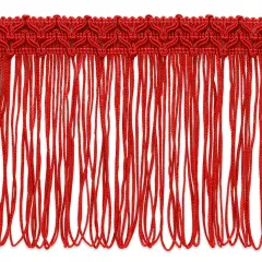 5 Yards of Bertrand 4" Loop Chainette Fringe Trim | 5 yard cut Red