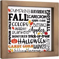 Pumpkins Decorative Signage Plaques Fall Table Decor