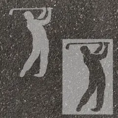 Men's Golf Player Parking Space Stencil | High School Senior Parking Spot Stencil | Reusable Stencil | Stencil Ease |