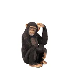 Monkey Chimpanzee Sitting Life Size Statue