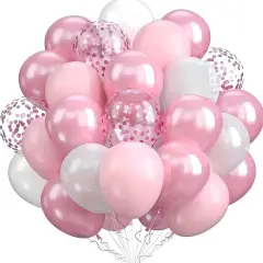 60 Pcs Light Pink Latex Balloons
