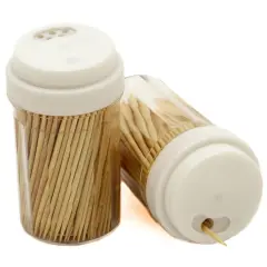 Chef Craft 2pc Select Toothpick Container Holders with 500 Natural Bamboo Toothpicks