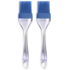 Norpro Flat Silicone Bristle Head Sauce Basting Brush - Blue (2 Pack)