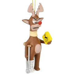 Tree Buddees Funny Deer Crossing Christmas Ornament Injured Reindeer Hilarious Holiday Decor