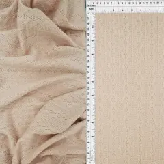 Cable Knit Jacquard Sweater Fabric, Heavyweight Stretch Knit 58/60" Wide SAND