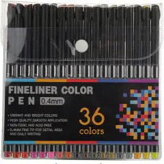 TABANA Watercolor FineLiner Felt Tip Point Pens -36 Colors