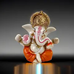1 Ct Acrylic Car Ganesha Statue Idol Showpiece God of Luck and Success Ganpati Figurine for Home Decoration and Car Dashboard Housewarming Pooja Diwali Decoration