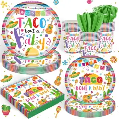 120PCS Taco Baby Shower Party Supplies