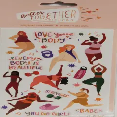 Better Together Body Positive Flat Stickers - 2 Sheets