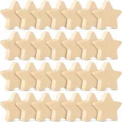 100 Pcs Patriotic Mini Wood Star for Craft